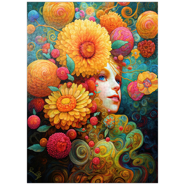 puzzleplate Sunlit Blossoms and Raspberry Dreams 1000 Jigsaw Puzzle