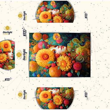 Sunlit Blossoms and Raspberry Dreams 1000 Jigsaw Puzzle box 3D Modell