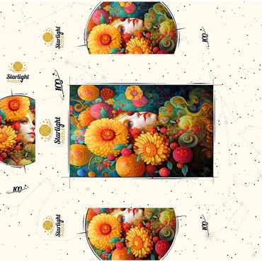 Sunlit Blossoms and Raspberry Dreams 100 Jigsaw Puzzle box 3D Modell