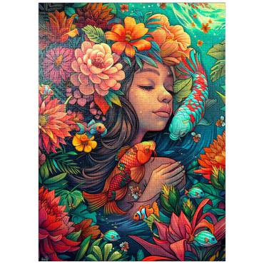 puzzleplate Underwater Dream with Koi and Blooms 1000 Jigsaw Puzzle