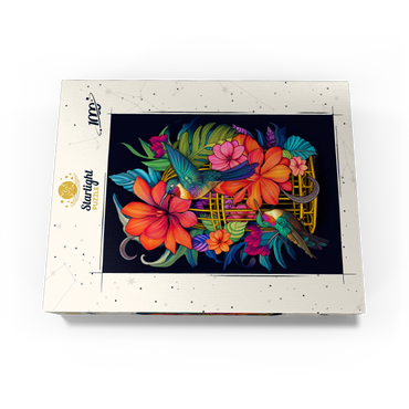 Colorful Hummingbirds with Tropical Flowers 1000 Jigsaw Puzzle box view3
