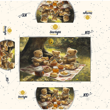 Adorable Teddy Bear Picnic in a Sunny Forest 100 Jigsaw Puzzle box 3D Modell