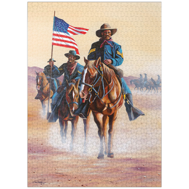 puzzleplate African American Buffalo Soldiers in Desert March 1000 Jigsaw Puzzle