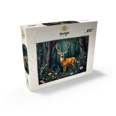 Majestic Deer in a Serene Forest with Wildflowers 1000 Jigsaw Puzzle box view2