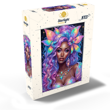 Celestial Goddess with Rainbow Hair and Cosmic Jewelry 1000 Jigsaw Puzzle box view2