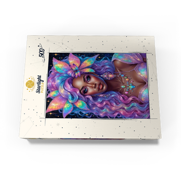 Celestial Goddess with Rainbow Hair and Cosmic Jewelry 500 Jigsaw Puzzle box view3