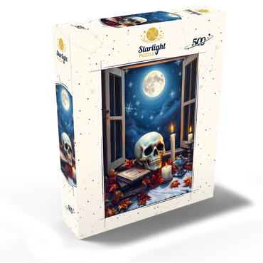 Mystical Still Life with Skull, Candles, and Full Moon 500 Jigsaw Puzzle box view2