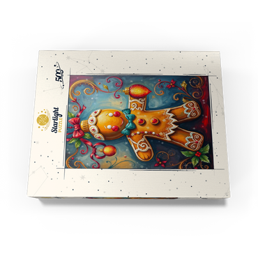 Festive Gingerbread Ornament with Holiday Decor 500 Jigsaw Puzzle box view3