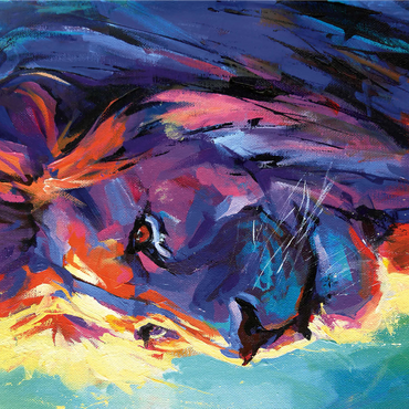 Vibrant Portrait of a Majestic Lion 1000 Jigsaw Puzzle 3D Modell