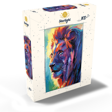 Vibrant Portrait of a Majestic Lion 100 Jigsaw Puzzle box view2