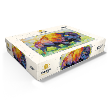 Colorful American Bison in Abstract Style 1000 Jigsaw Puzzle box view1