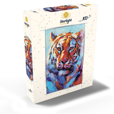 Vibrant Bengal Tiger Expressionist Portrait 100 Jigsaw Puzzle box view2