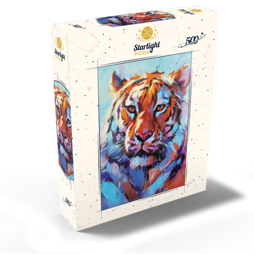 Vibrant Bengal Tiger Expressionist Portrait 500 Jigsaw Puzzle box view2