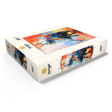 Rodeo Bull Rider in Vivid Motion 1000 Jigsaw Puzzle box view1