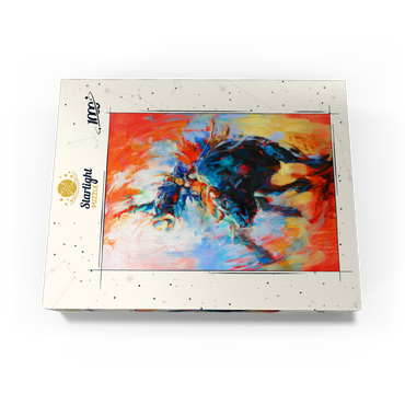 Rodeo Bull Rider in Vivid Motion 1000 Jigsaw Puzzle box view3