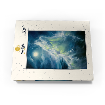 Moonlit Ocean Wave in Abstract Motion 500 Jigsaw Puzzle box view3