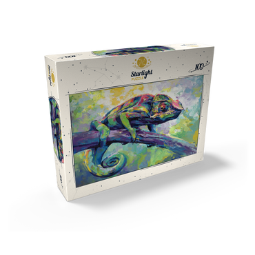 Colorful Panther Chameleon on Tree Branch 100 Jigsaw Puzzle box view2