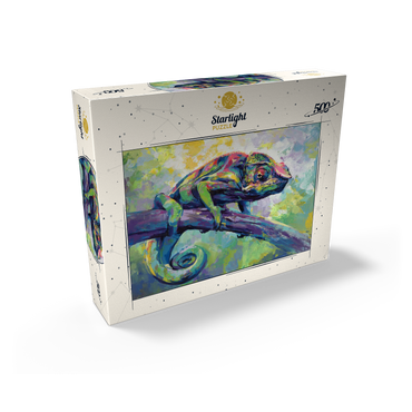 Colorful Panther Chameleon on Tree Branch 500 Jigsaw Puzzle box view2