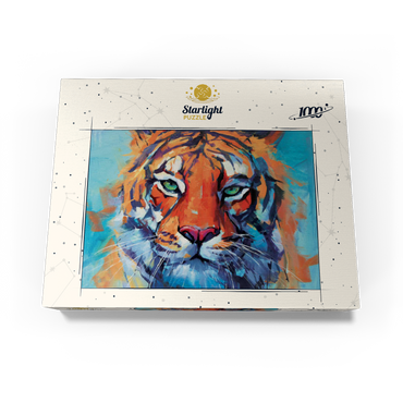 Vibrant Bengal Tiger Close-Up Painting 1000 Jigsaw Puzzle box view3