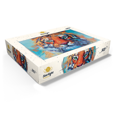 Vibrant Bengal Tiger Close-Up Painting 500 Jigsaw Puzzle box view1