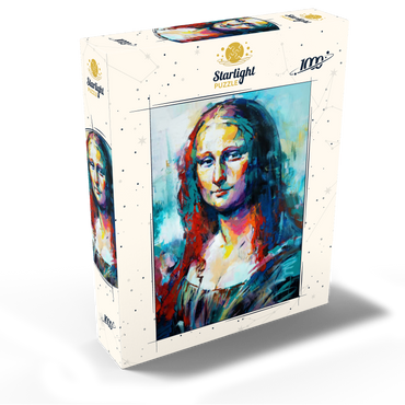 Mona Lisa in Abstract Expressionist Style 1000 Jigsaw Puzzle box view2