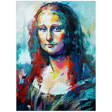 puzzleplate Mona Lisa in Abstract Expressionist Style 1000 Jigsaw Puzzle