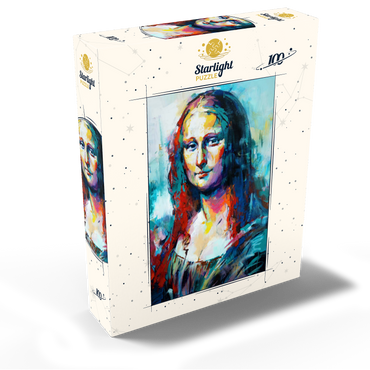 Mona Lisa in Abstract Expressionist Style 100 Jigsaw Puzzle box view2