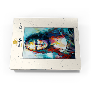 Mona Lisa in Abstract Expressionist Style 100 Jigsaw Puzzle box view3