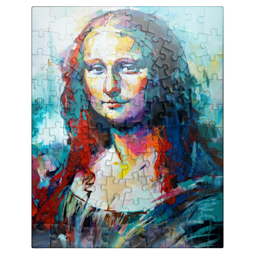 puzzleplate Mona Lisa in Abstract Expressionist Style 100 Jigsaw Puzzle