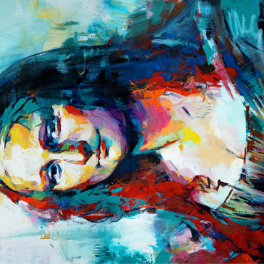 Mona Lisa in Abstract Expressionist Style 100 Jigsaw Puzzle 3D Modell