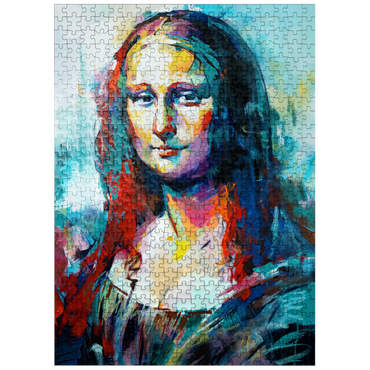 puzzleplate Mona Lisa in Abstract Expressionist Style 500 Jigsaw Puzzle