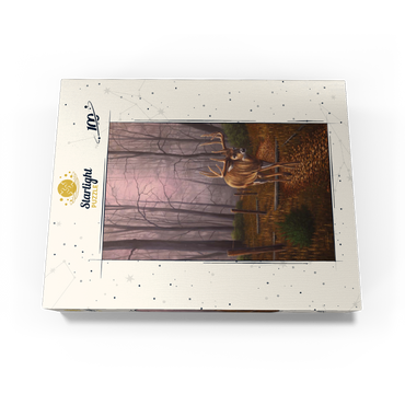 White-Tailed Deer in Autumn Forest Mist 100 Jigsaw Puzzle box view3