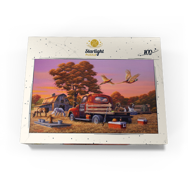 Autumn Farmyard with Pheasants and Vintage Truck 100 Jigsaw Puzzle box view3