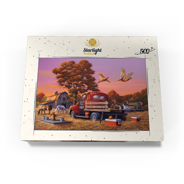 Autumn Farmyard with Pheasants and Vintage Truck 500 Jigsaw Puzzle box view3