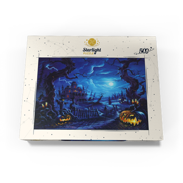 Haunted Mansion under Full Moonlight 500 Jigsaw Puzzle box view3