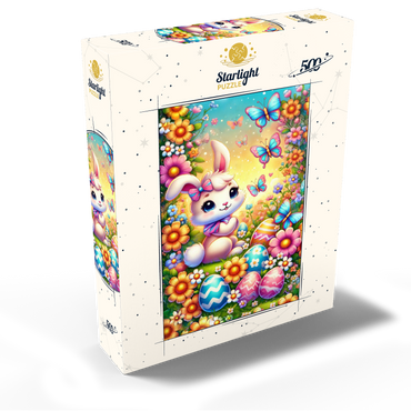 Easter Bunny with Colorful Eggs and Butterflies 500 Jigsaw Puzzle box view2