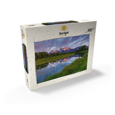Grand Teton Mountains at Sunrise with Reflection 500 Jigsaw Puzzle box view2