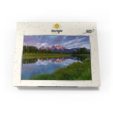 Grand Teton Mountains at Sunrise with Reflection 500 Jigsaw Puzzle box view3