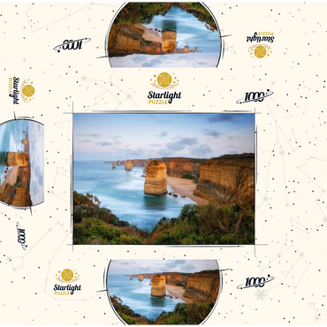 Twelve Apostles Limestone Stacks at Sunset 1000 Jigsaw Puzzle box 3D Modell