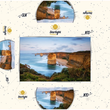Twelve Apostles Limestone Stacks at Sunset 100 Jigsaw Puzzle box 3D Modell