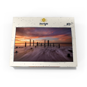 Port Willunga Jetty Ruins at Sunset 100 Jigsaw Puzzle box view3