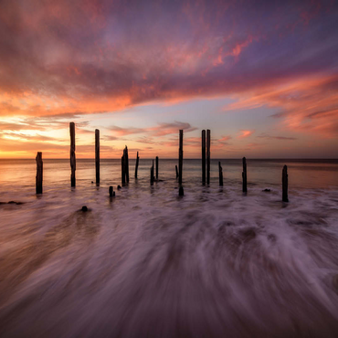Port Willunga Jetty Ruins at Sunset 100 Jigsaw Puzzle 3D Modell