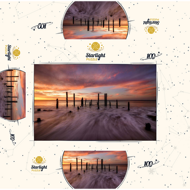 Port Willunga Jetty Ruins at Sunset 100 Jigsaw Puzzle box 3D Modell