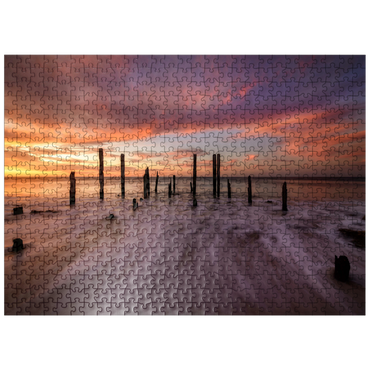 puzzleplate Port Willunga Jetty Ruins at Sunset 500 Jigsaw Puzzle