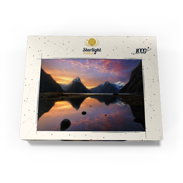 Milford Sound at Sunset, New Zealand 1000 Jigsaw Puzzle box view3