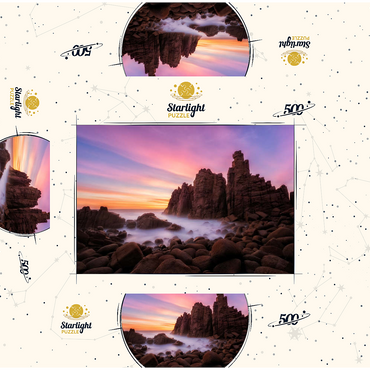 Pinnacles at Cape Woolamai, Phillip Island, Australia 500 Jigsaw Puzzle box 3D Modell