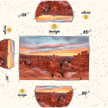 Thor's Hammer at Sunrise, Bryce Canyon National Park 100 Jigsaw Puzzle box 3D Modell