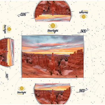 Thor's Hammer at Sunrise, Bryce Canyon National Park 500 Jigsaw Puzzle box 3D Modell
