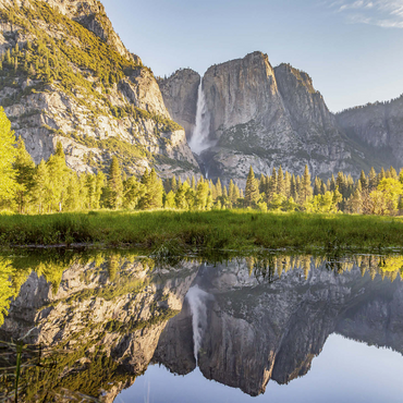 Yosemite Falls Reflection in Spring 1000 Jigsaw Puzzle 3D Modell