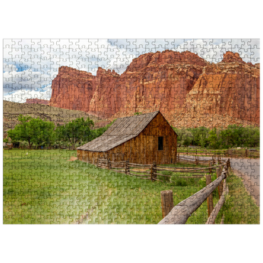 puzzleplate Rustic Barn in Capitol Reef National Park 500 Jigsaw Puzzle